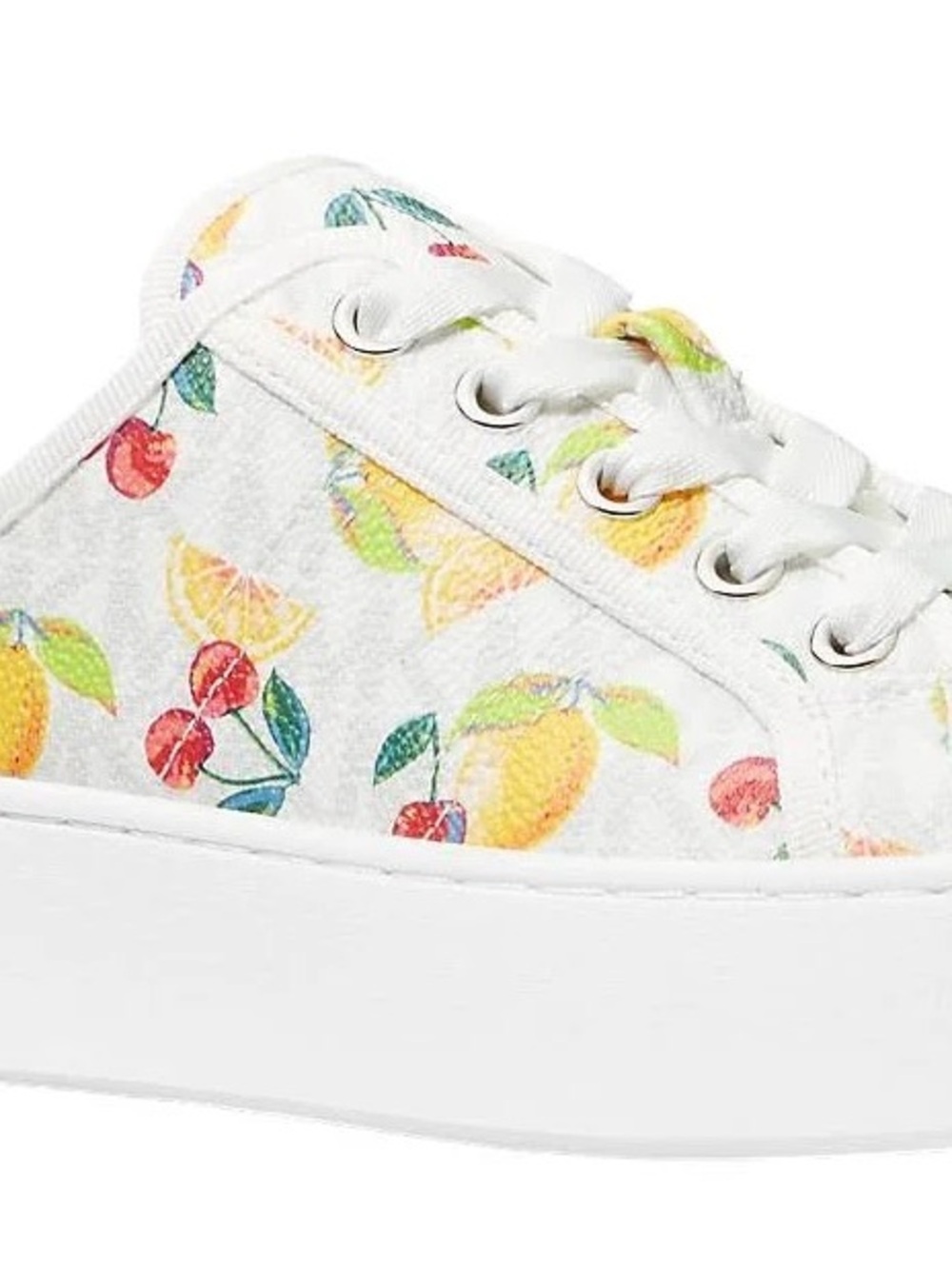 Michael Kors Poppy Fruit Print Slide Sneakers Shoes